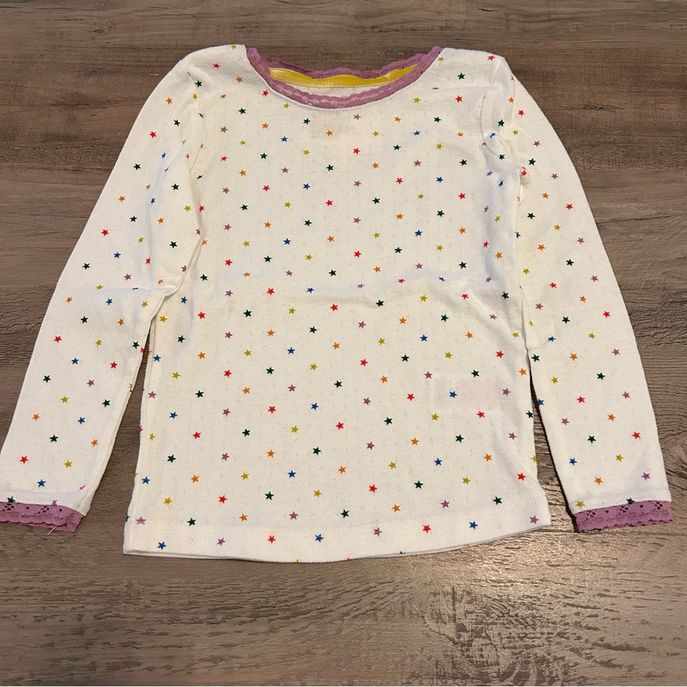 Mini Boden Soft Pointelle Top Size 5-6 EUC